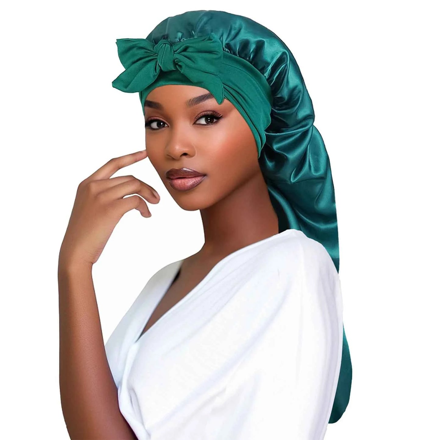 Bonnet Women Satin Bonnet Cap for Hair Thermal Treatment, Steamer Protection, and Nourishing Care