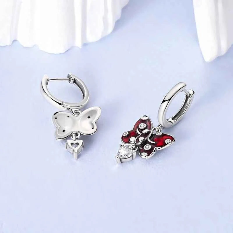 romantic 925 Sterling Silver Strawberry Rose Cherry Apple Wine Glass Red Earrings Colorful And Exquisite Niche Gifts