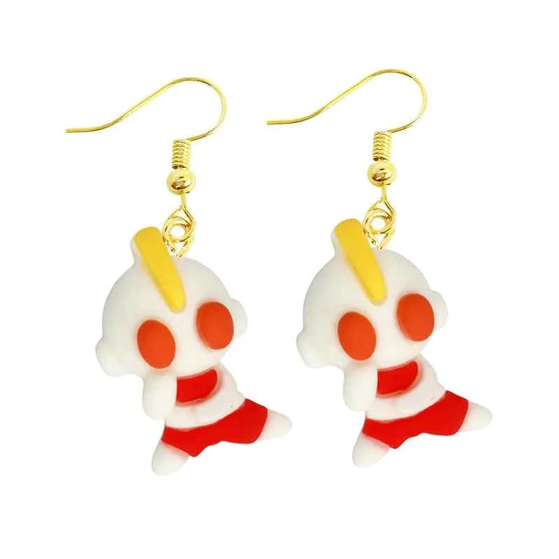 Earring For Women Resin Drop Funny Custom Cute Girls Gift Eardrop Kids Animal Duck Rabbit Flamingo Bird Jellyfish Cat