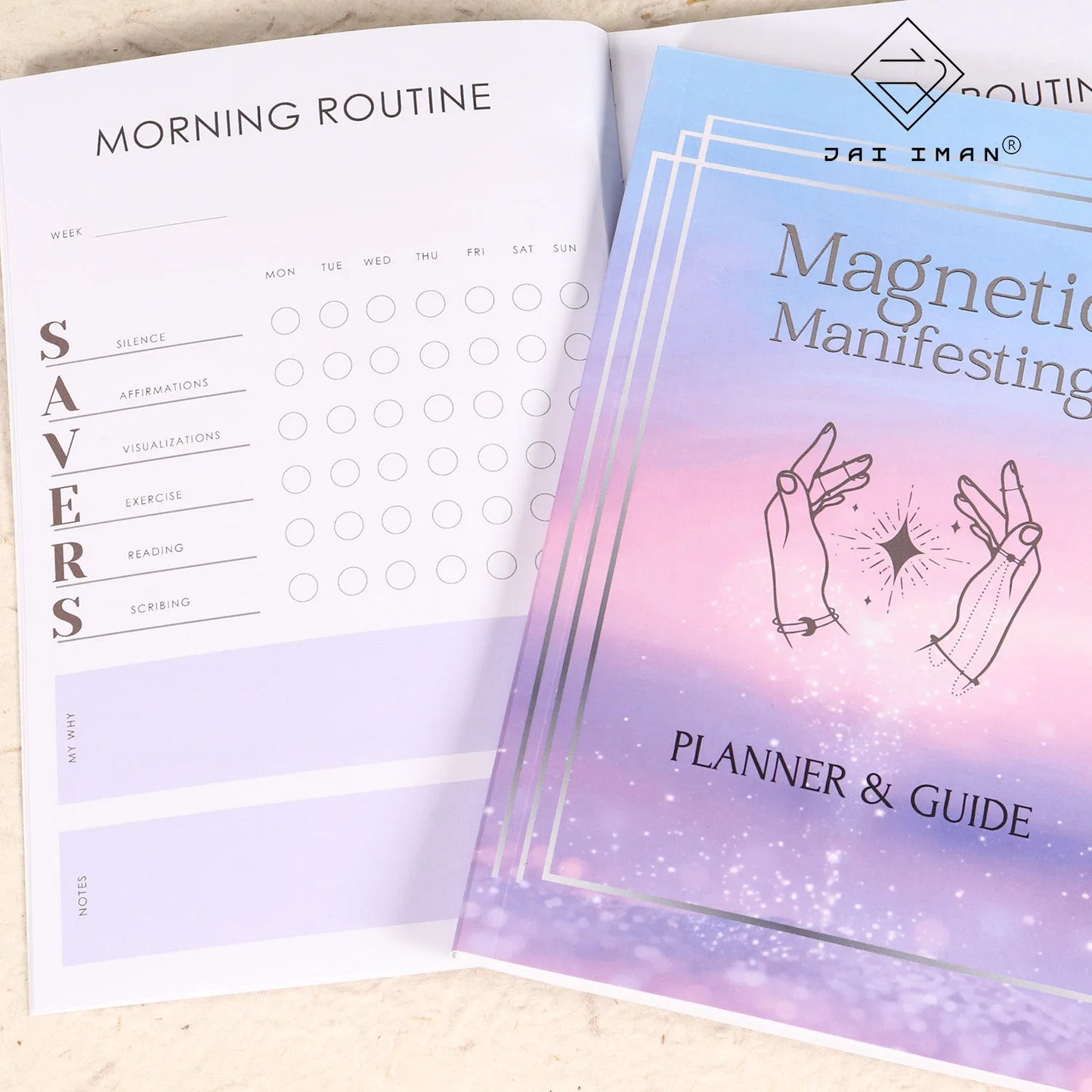 96pages Journal Abundance Writable Notebook with Two Bookmarks, Perfect for Affirmation Guides, Happiness and Success Workbook