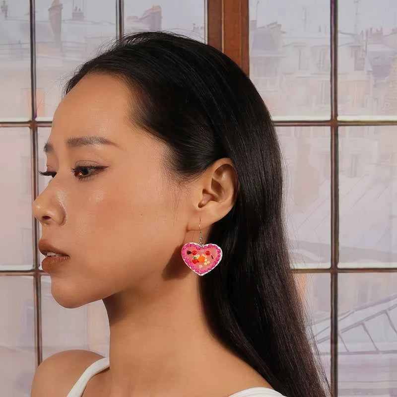 Sweet Food Cake Drop Earrings for Women Girls Party Holiday Jewelry Gifts