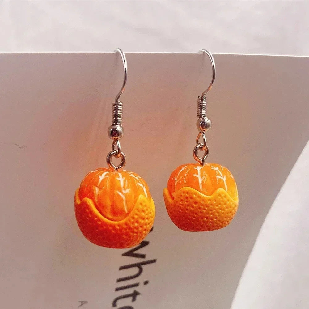 Beer Festival Wine Glass Orange Juice Earrings Fashion 2D Flat Design Earrings Women Girls Party Jewelry Gift Give To Friends