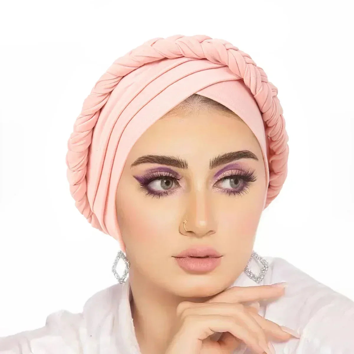 Women Sequin Knotted Turban Indian Hat Muslim Hijab Beanie Bonnet Hair Loss Headscarf Chemo Cap Headwear Bandanas Turbante Mujer - NamafadStore