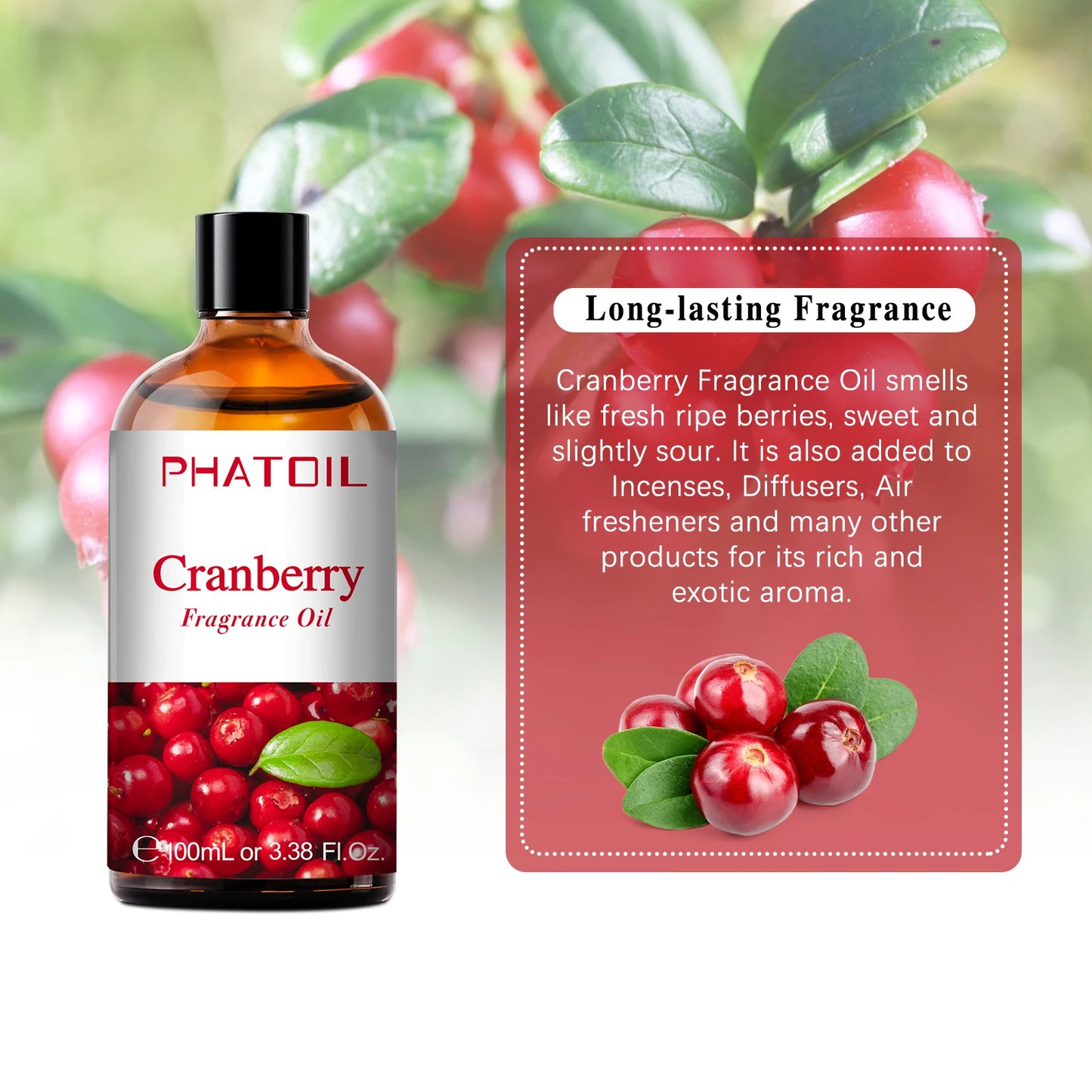 PHATOIL 100ml Aromatherapy Fragrance Oil Coconut & Vanilla Strawberry Cherry Lemon Papaya Aroma Oils For Diffuser Candle Making - NamafadStore