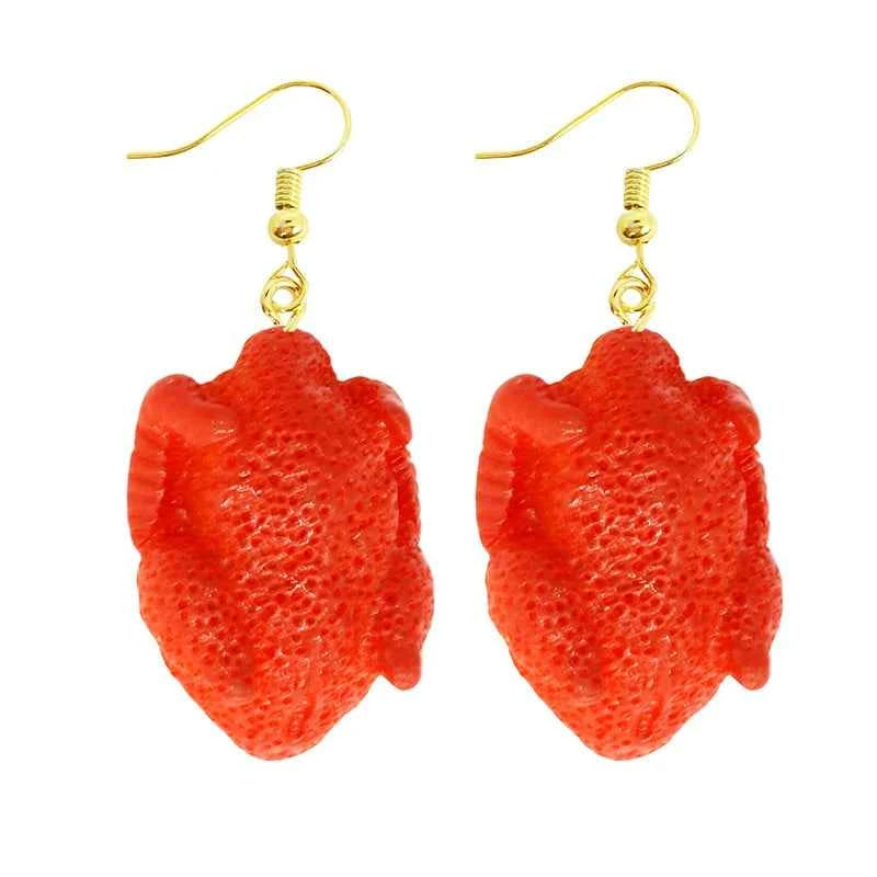 Earrings For Women Girls Cute Foods Hamburg Pizza Chicken Leg Candy Bottle Handmade Candy Kids Funny Resin