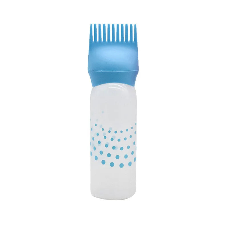 160ml Refillable Hair Coloring Bottle Applicator Comb Plastic Dyeing Shampoo Hair Comb Bottle Salon Hair Coloring Tools Supplies
