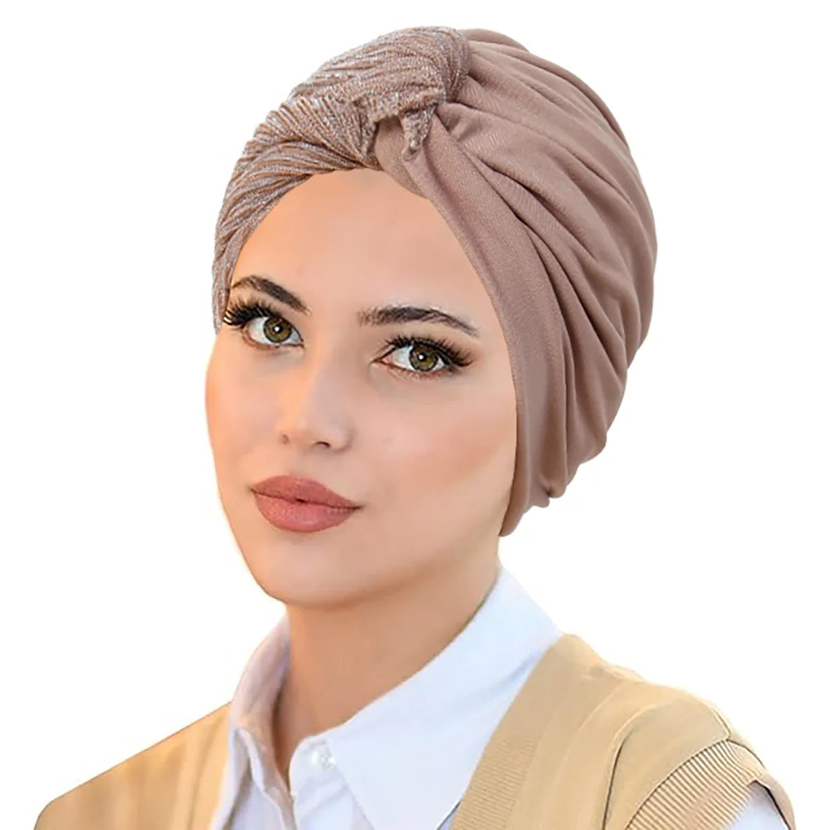 Solid Color Women Muslim Hijab Caps Wrap Head Indian Turban Bonnet Fashion Headdress Islamic Clothing Accessories - NamafadStore