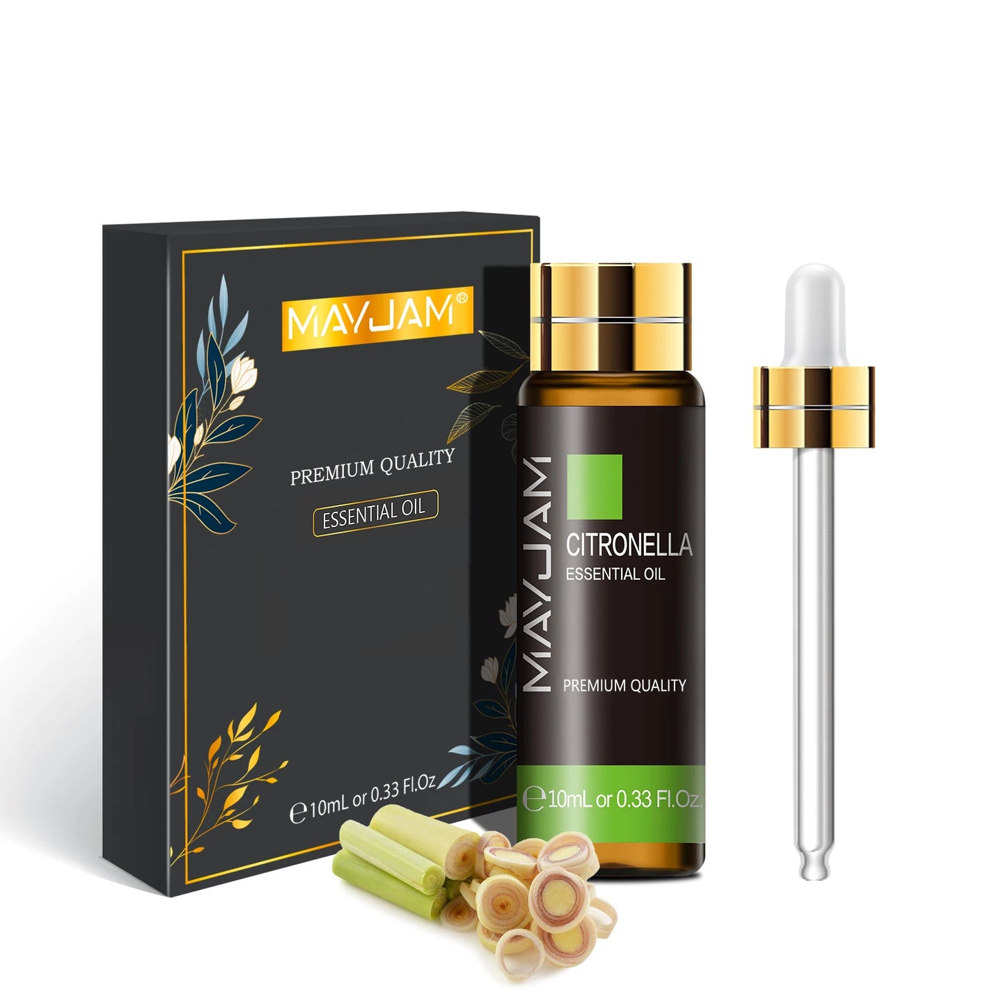 MAYJAM 10ml Pure Essential Oil Lavender Eucalyptus Vanilla Sandalwood Jasmine Bergamot Lemongrass Cinnamon Grapefruit 1pc - NamafadStore