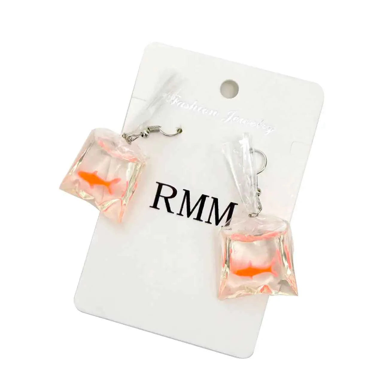 RMM Women Creative interesting Goldfish Earrings Personality Handmade Koi Fish  Female ear accessories