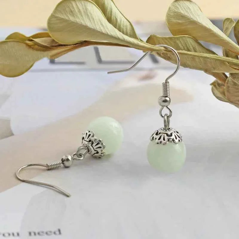 Fashion Luminous Earrings Pearl Dangle Drop Earrings Classic Glow In The Dark Earrings Halloween Jewelry Gift for Women Girl