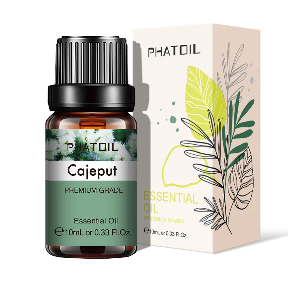 PHATOIL Natural Plant Essential Oil 10ml Eucalyptus Rose Lemon Bergamot Vanilla Peppermint 1PCS Aroma Essential Oil For Diffuser - NamafadStore