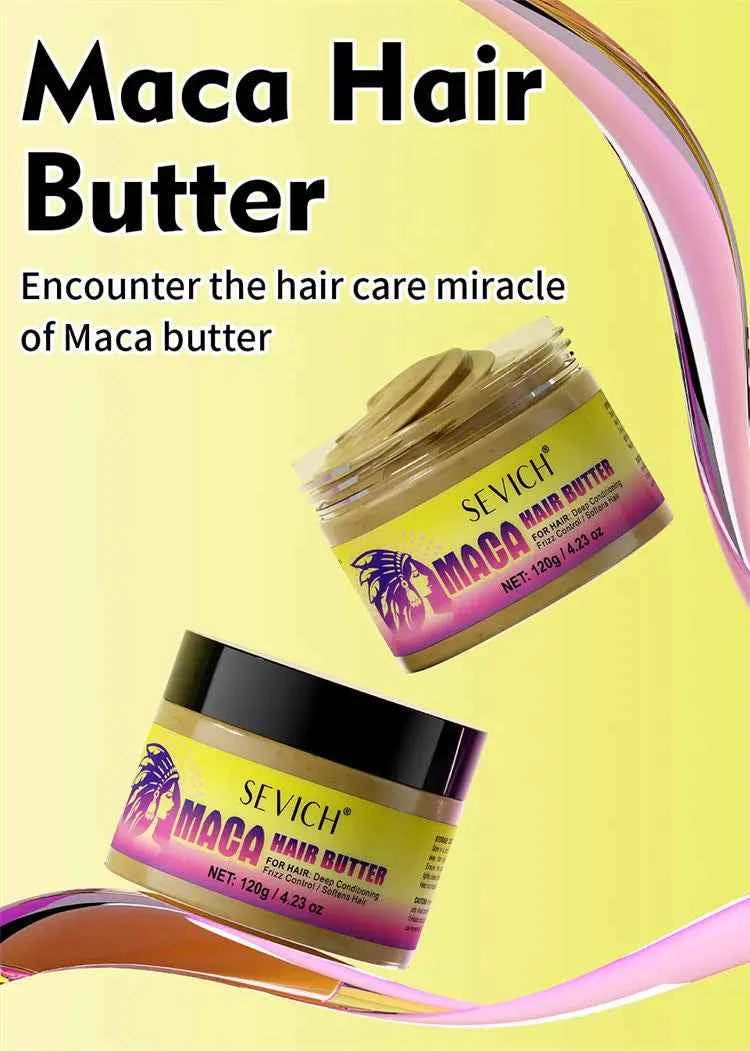 Maca Hair Growth Oil Set For Peru Maca Powder Hair Growth Butter Maca Root Hair Oil Castor Oil Anti-Hair Loss Sevich Hair Care