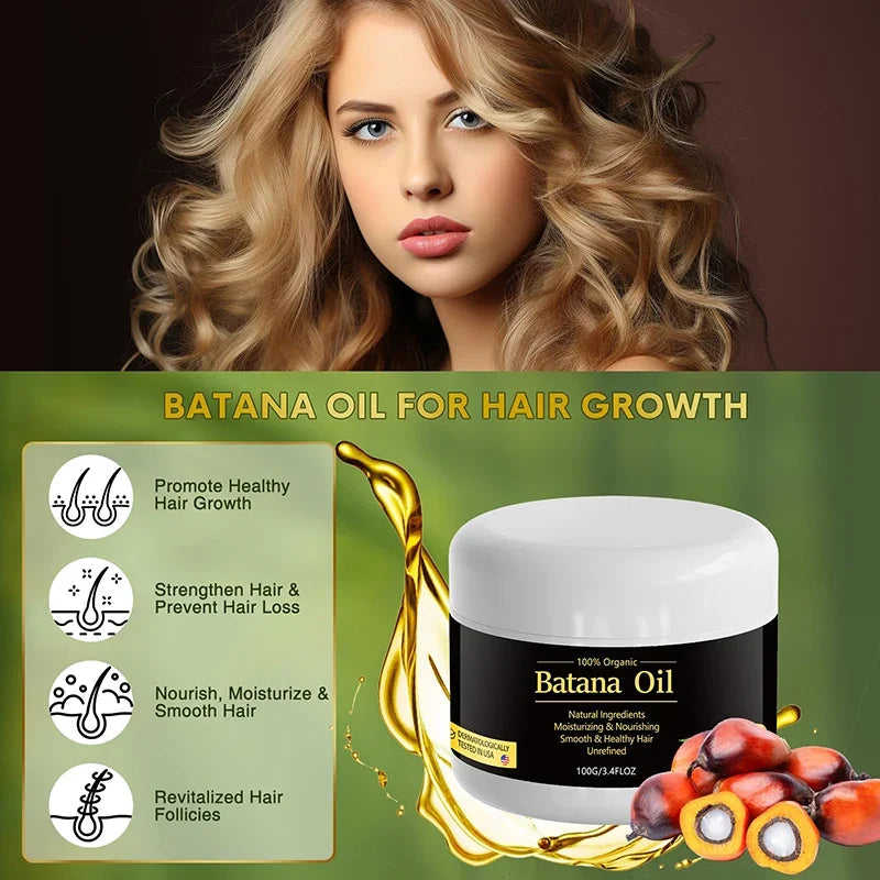 100% Raw Batana Oil For Hair Growth Organic Batana Oil Eliminates Split Ends for Men & Women Moisturize And Repair Hair