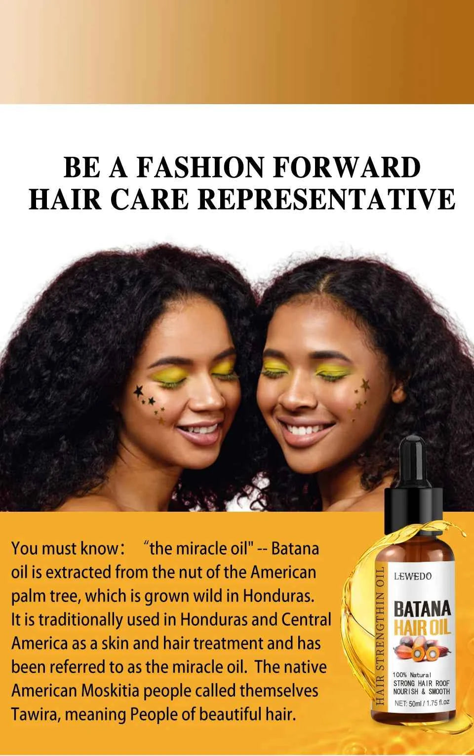 Pure Batana Hair Care Oil Thickening Spray Batana Hair Growth Spray 30ml Moisturizing Strengthens Hair Prevents Hair Loss Mask - NamafadStore