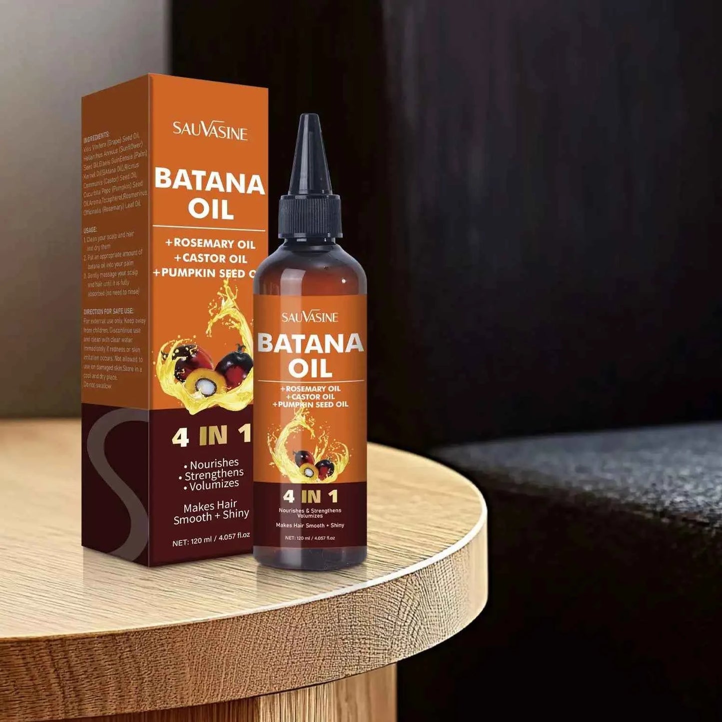 4 IN 1 Batana Oil 120ml Strengthening and Volumzing Hair Repairs Damaged Hair Promotes Hair Shiny Batana  Care Oil - NamafadStore