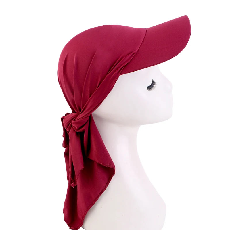 New Instant Hijabs Hijab Cap for Women Bonnet Voile Muslim Sun Hats Scarf Wrap Baseball Caps Bandana Hijab Bonnet Turban - NamafadStore