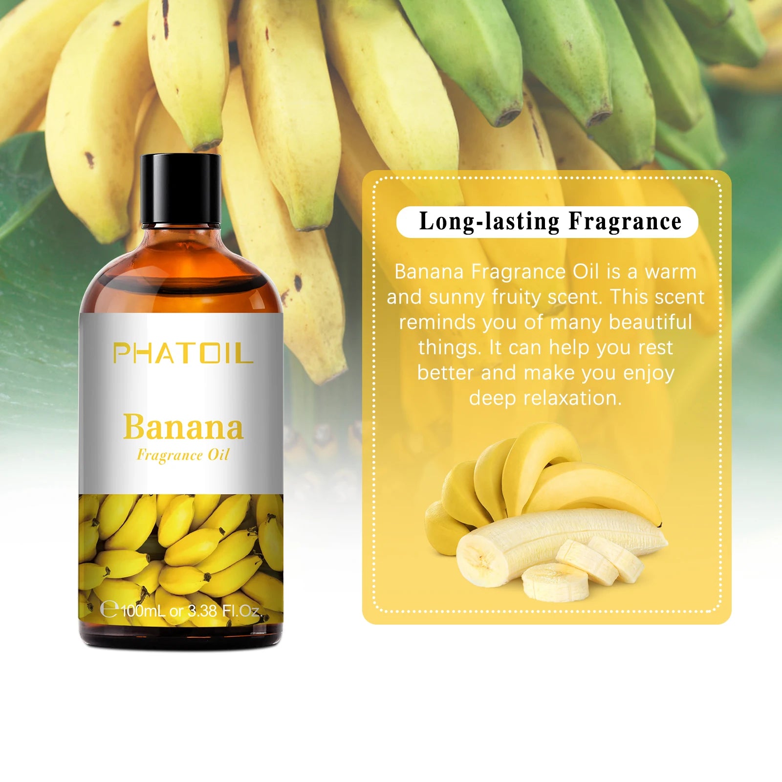 PHATOIL 100ml Aromatherapy Fragrance Oil Coconut & Vanilla Strawberry Cherry Lemon Papaya Aroma Oils For Diffuser Candle Making - NamafadStore