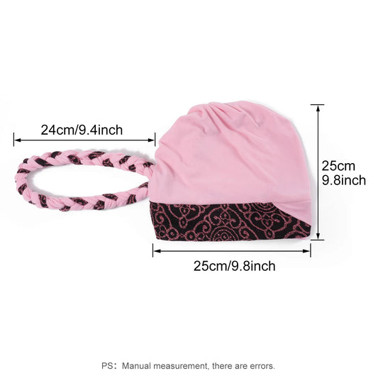 2024 Head Scarf for Muslim Women Turban Cap Ladies Islamic Print Bonnet Hat Braid Headband Turbante Mujer Beanies Hats - NamafadStore