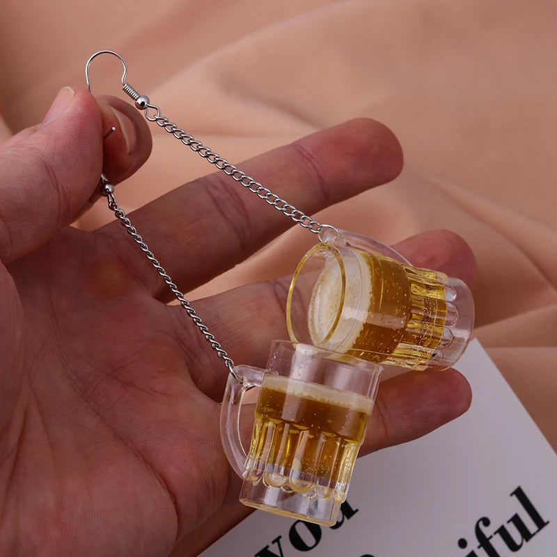 Summer Drink Drop Earrings for Women Sweet Ice Cream Bottle Pendants Dangle Earrings Girls Minimalist Party Jewelry Gifts