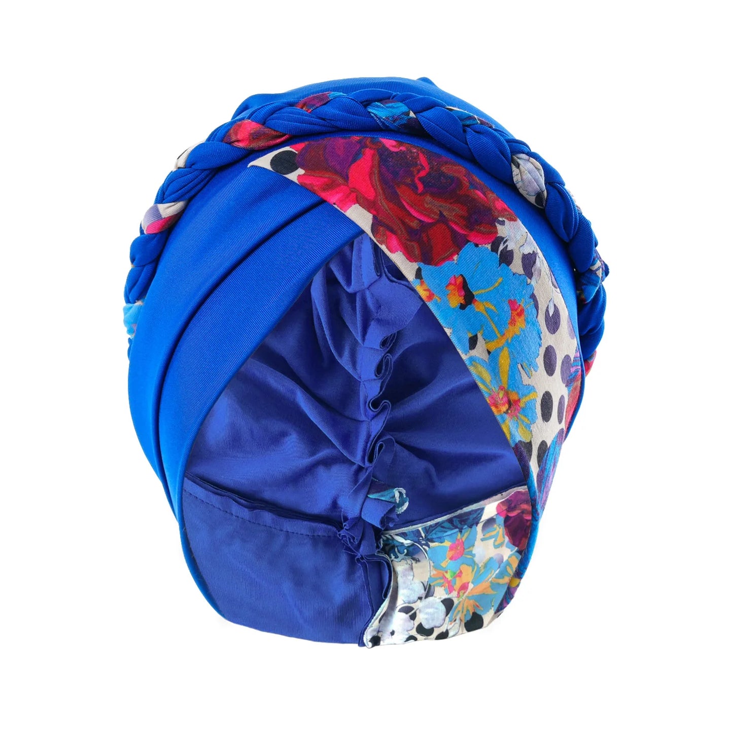 Boho Women Print Muslim Turban Scarf Braid Hijabs Cross Forehead Floral Headwear Arab Wrap Head Scarf Hair Accessories Hat - NamafadStore