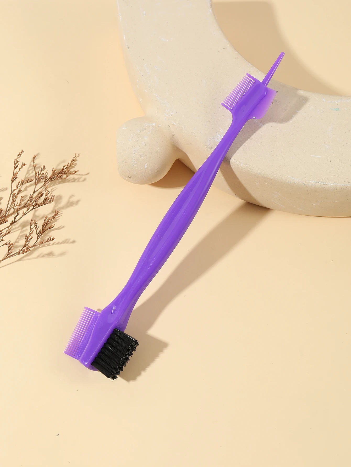 1pc of anti-static hair care comb double-sided edge control brush suitable for hair care comb tools Special for real hair wigs - NamafadStore