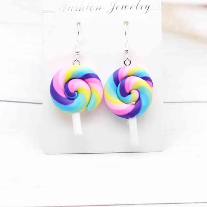 Earring For Women Resin Handmade Cute Animals Ice Cream Drinks Candy Fruits Pissa Drop Earrings Funny Gift