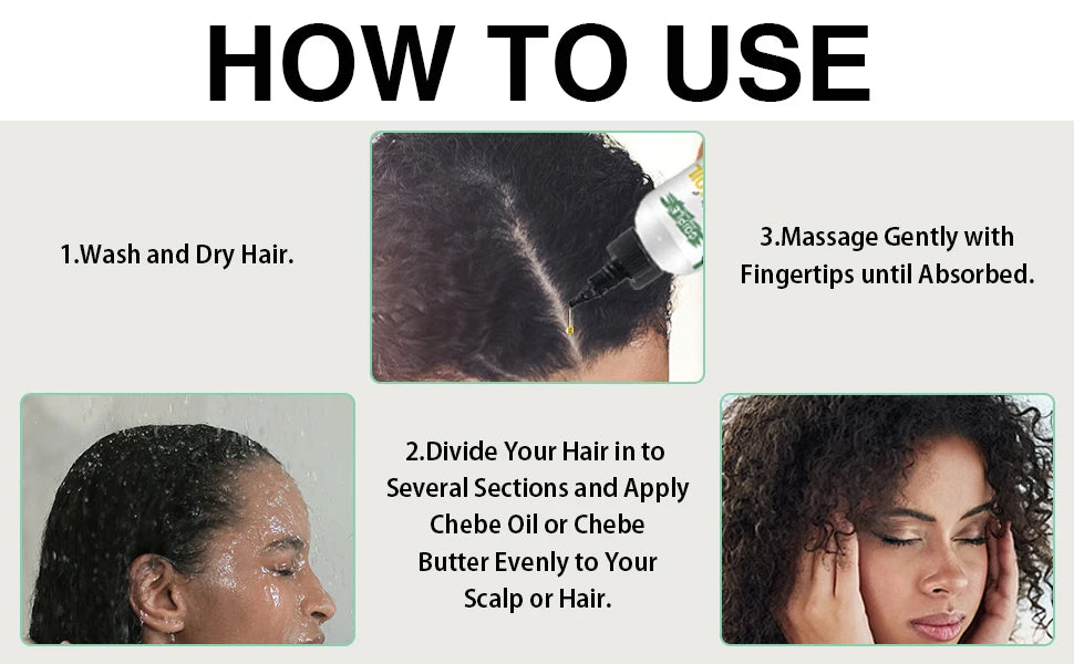 Natural African Chebe Powder for Hair Growth Moisturizing Essence Scalp Care Butter Treatment Repair Damaged Anti Loss Oil Serum - NamafadStore