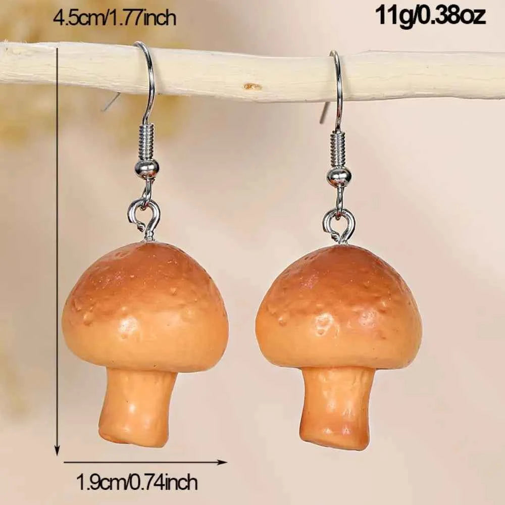 Bohemia Earrings Simulated Vegetable Dangle Earring Korean Style Broccoli Cute Earrings Lettuce, Onion Mushroom Earrings