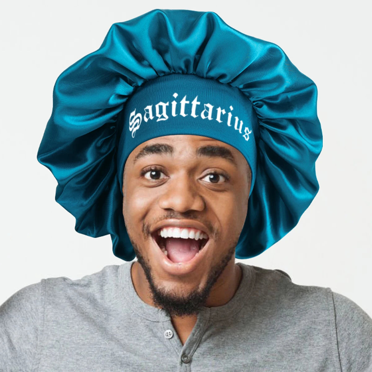 1PConstellation printing satin wide band sleep bonnet ,soft sleeping bonnet with wrap band,make up washing face daily use bonnet - NamafadStore