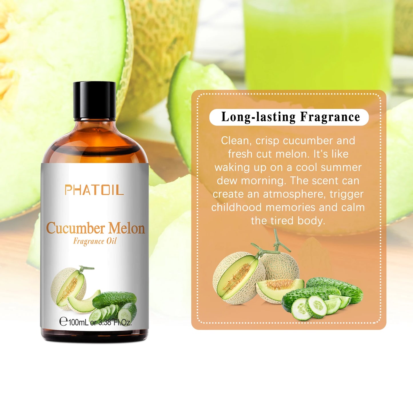 PHATOIL 100ml Aromatherapy Fragrance Oil Coconut & Vanilla Strawberry Cherry Lemon Papaya Aroma Oils For Diffuser Candle Making - NamafadStore