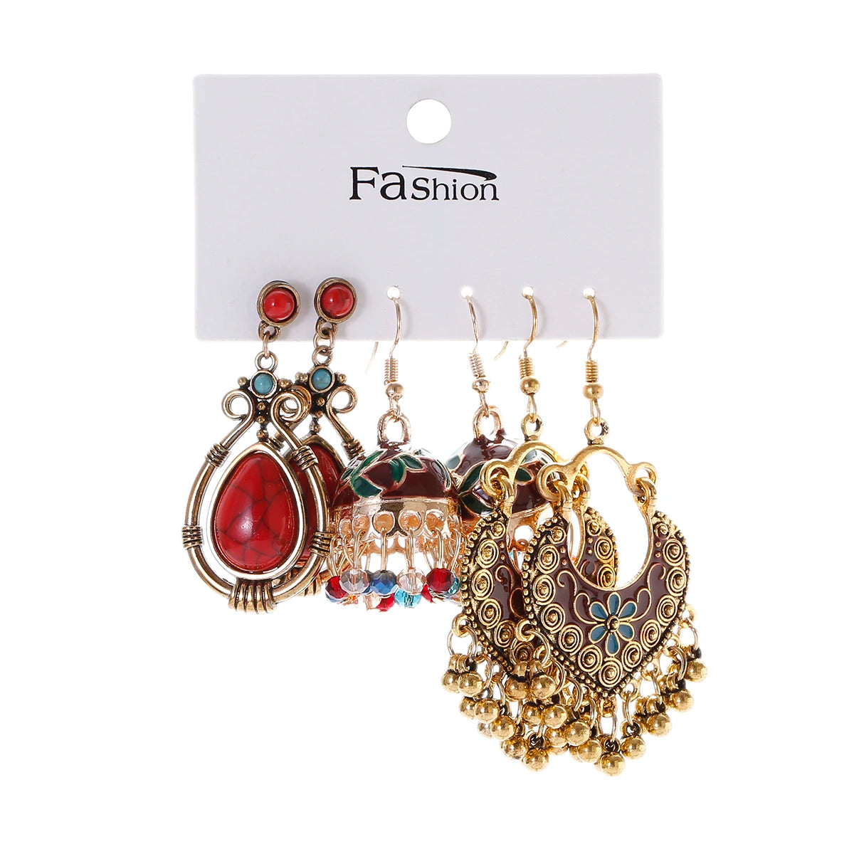 Boho Ethnic Dangle/Round Earrings For Women Vintage Fashion 2024 Earrings Sets Pendientes Earring Unusual Pendant Jewelry Female