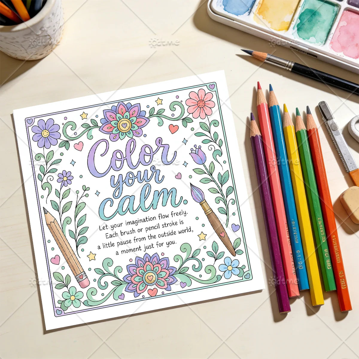 Stress Relief Coloring Book for Adults – Bold Easy Patterns & Cute Designs
