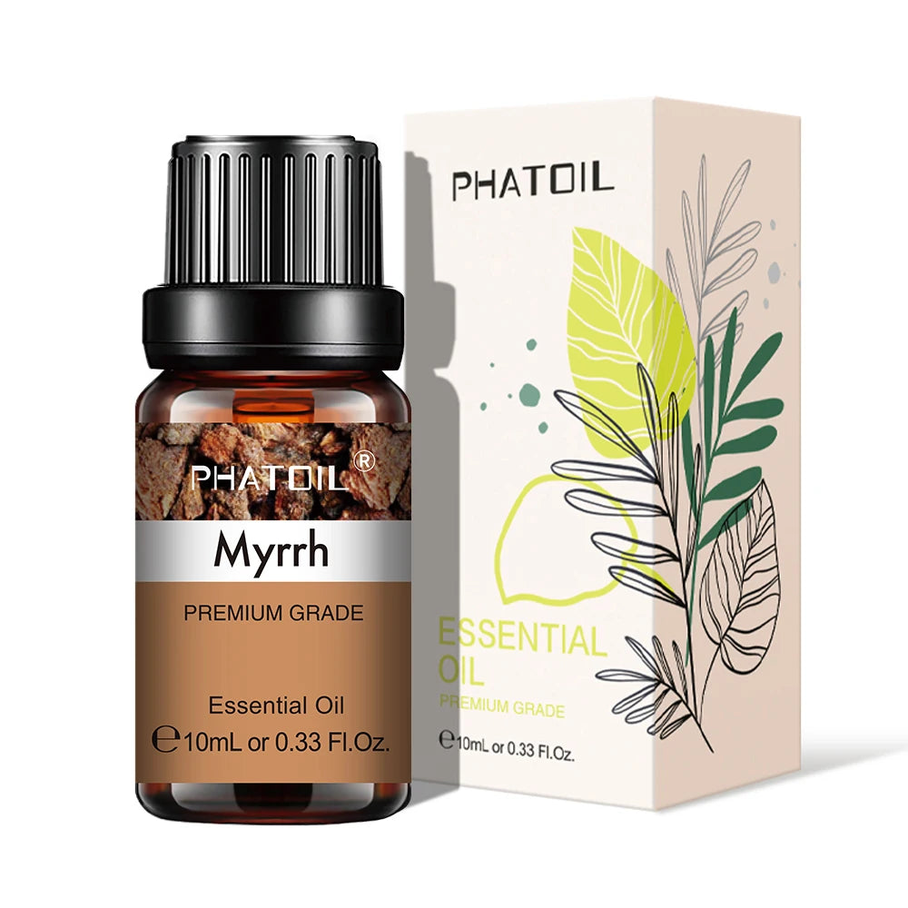 PHATOIL Natural Plant Essential Oil 10ml Eucalyptus Rose Lemon Bergamot Vanilla Peppermint 1PCS Aroma Essential Oil For Diffuser - NamafadStore