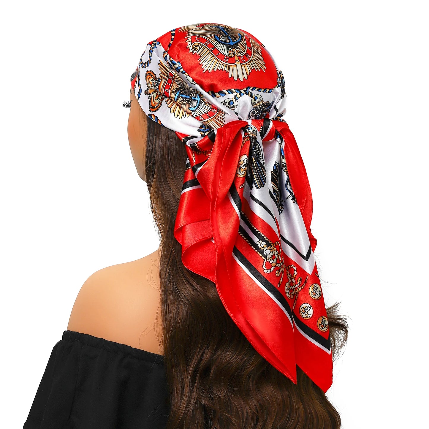 Popular Shawls Europe And America Fashion Bandannas New Print Sunscreen 90X90CM Kerchief Four Seasons Luxury Square Silk Scarves