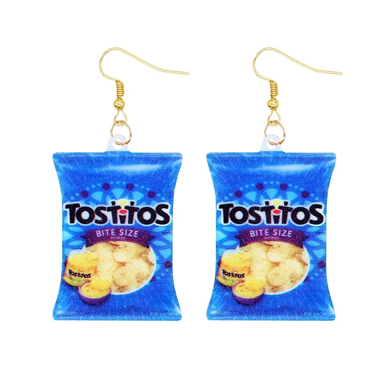 Earrings for Women Earrings Acrylic Cute Snacks Potato Chips Girls Foods Funny