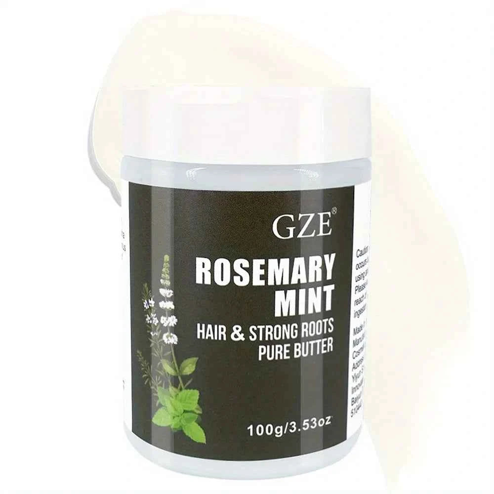 GZE Rosemary Mint Hair & Strong Roots Butter - Natural Hair Growth & Damage Repair Treatment for Stronger, Healthier Hair