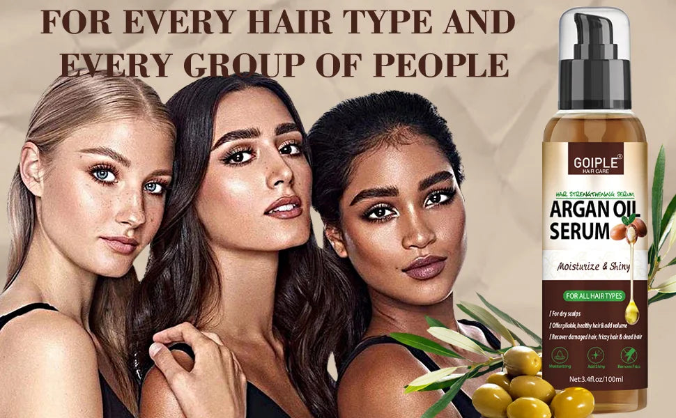 100ml Natural Argan Oil Hair Serum Repair Strengthening Moisturize Shiny Hair Healthy Scalps Treatment Care Conditioner - NamafadStore