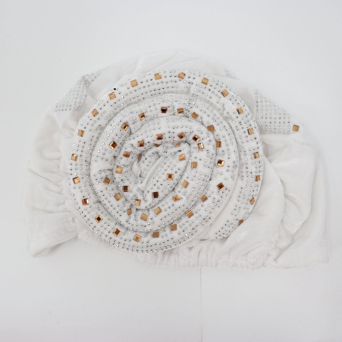 Soft Velvet Turban Cap for Women Muslim Headscarf Bonnet Elastic Female Headpiece Stylish Glitter Diamonds African Head Wraps - NamafadStore