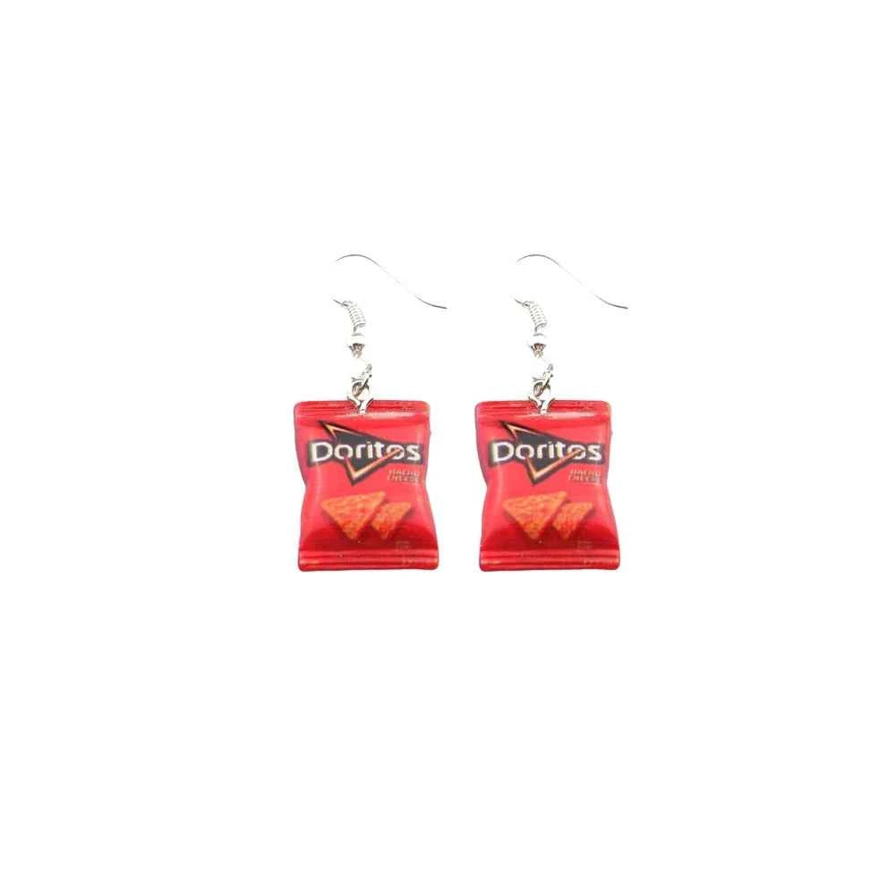Cute Snacksle Earrings Set Potato Chips Drop Earrings for Women Children Colorful Cartoon Jewelry Gifts