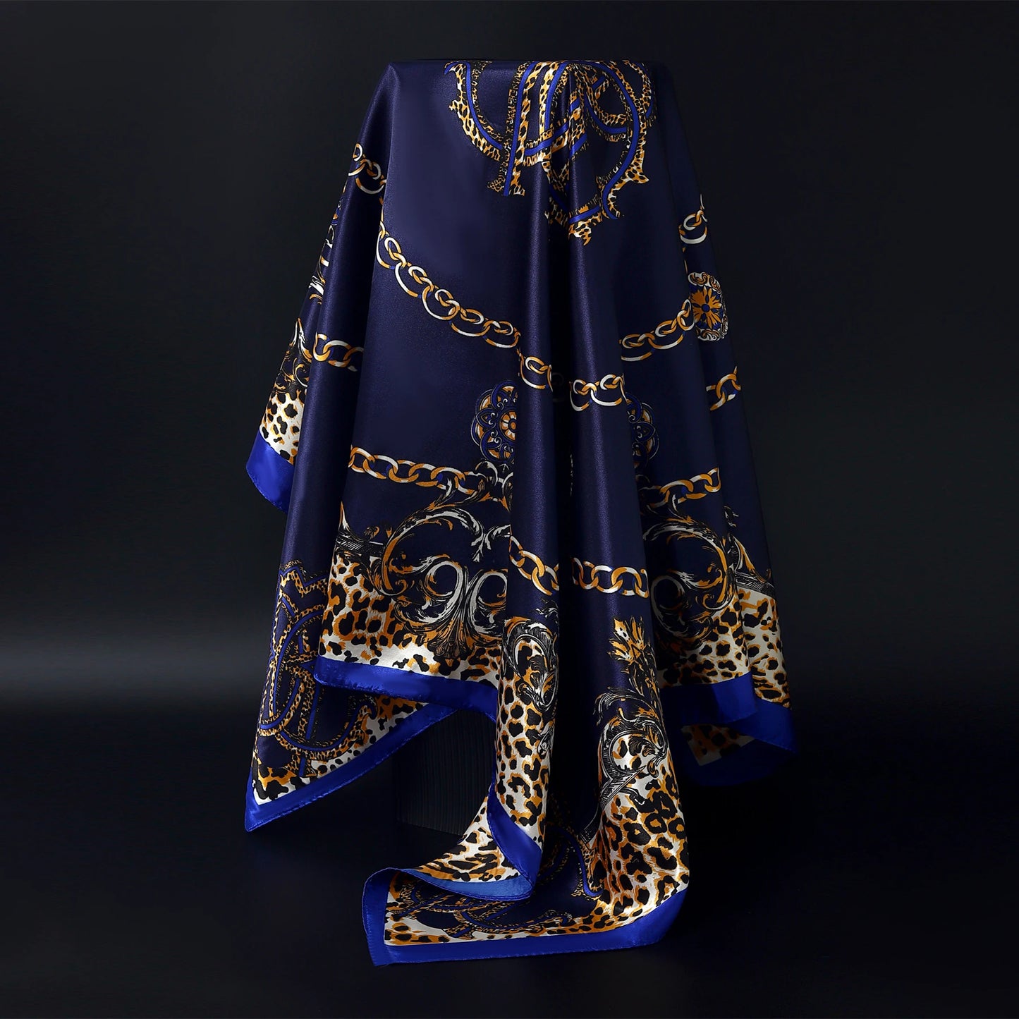 1 piece 35.4 inches Women Shawls Fashion print Summer Kerchief Luxury Brand 90X90CM Bandanna New Foulard Satin Square Headcloth - NamafadStore