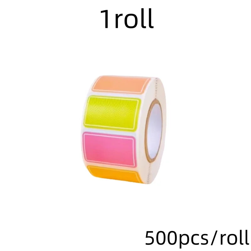 500 Color Coding Labels Stickers – Adhesive Rectangle Labels for Office & School
