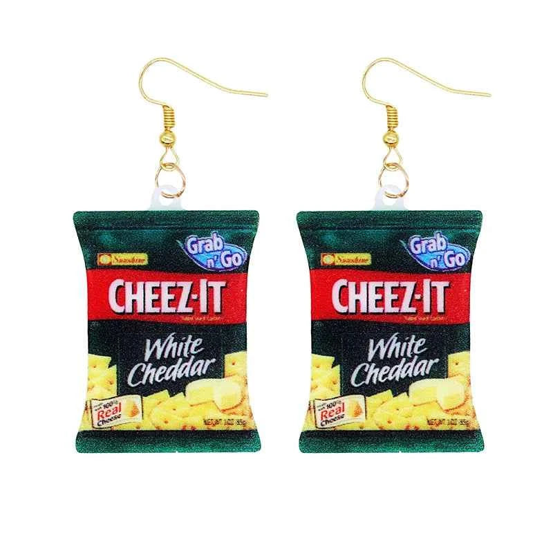 Earrings for Women Earrings Acrylic Cute Snacks Potato Chips Girls Foods Funny