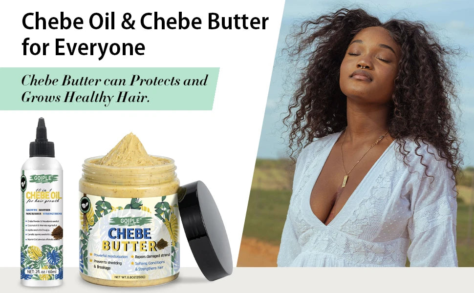 Natural African Chebe Powder for Hair Growth Moisturizing Essence Scalp Care Butter Treatment Repair Damaged Anti Loss Oil Serum - NamafadStore