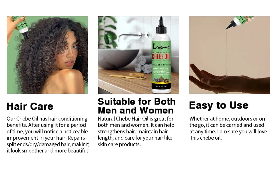 10 in 1 Natural Chebe Oil with African Chebe Powder for Hair Moisturizer for Scalp Hair Stronger - NamafadStore