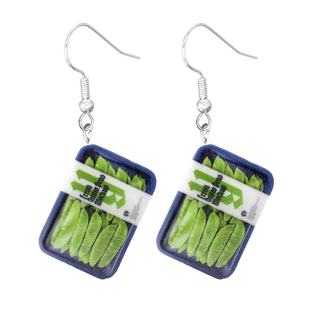 Acrylic funny earrings, fun scissors, hip-hop brushes, soft ruler bags, cute