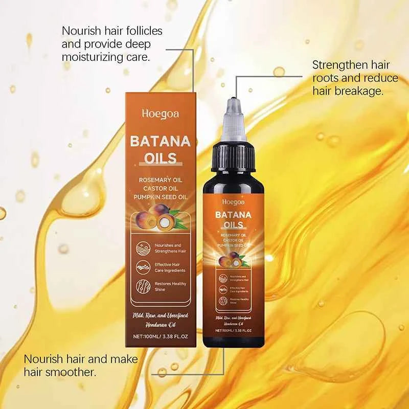 Batana Hair Oil Nourishes hair follicles and smoothen hair with nourishing hair oil