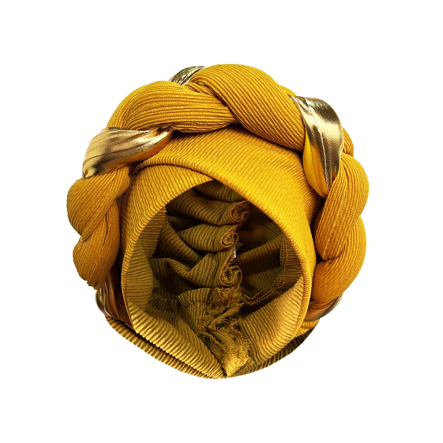 2024 New African Women Pleated Beanie Headwrap Hat Hair Accessories Arab Wrapped Muslim Hijab Turban Cap Female - NamafadStore