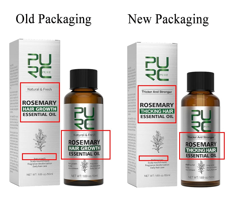 PURC Rosemary Oil Hair Growth Products for Man Women Ginger Anti Hair Loss Fast Regrowth Thicken Oils Scalp Treatment Hair Care - NamafadStore