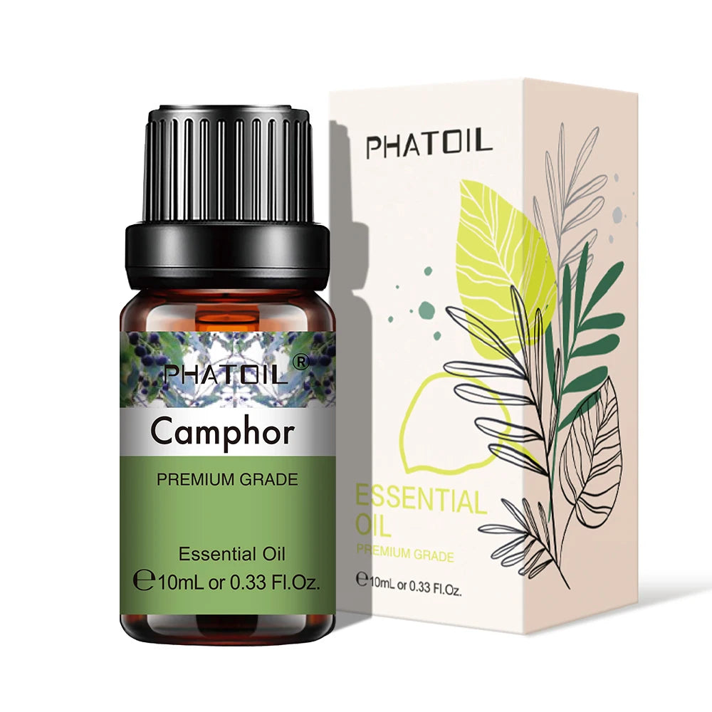 PHATOIL Natural Plant Essential Oil 10ml Eucalyptus Rose Lemon Bergamot Vanilla Peppermint 1PCS Aroma Essential Oil For Diffuser - NamafadStore