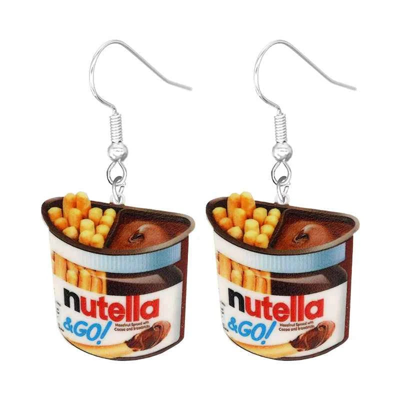 Earrings for Women 2D Acrylic Cute Snacks Potato Chips Girls Foods Funny